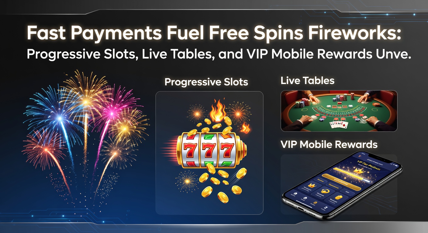 Live-Dealer-Tisch mit Karten, Chips und Free-Spins-Icons, umgeben von mobilen Zahlungssymbolen