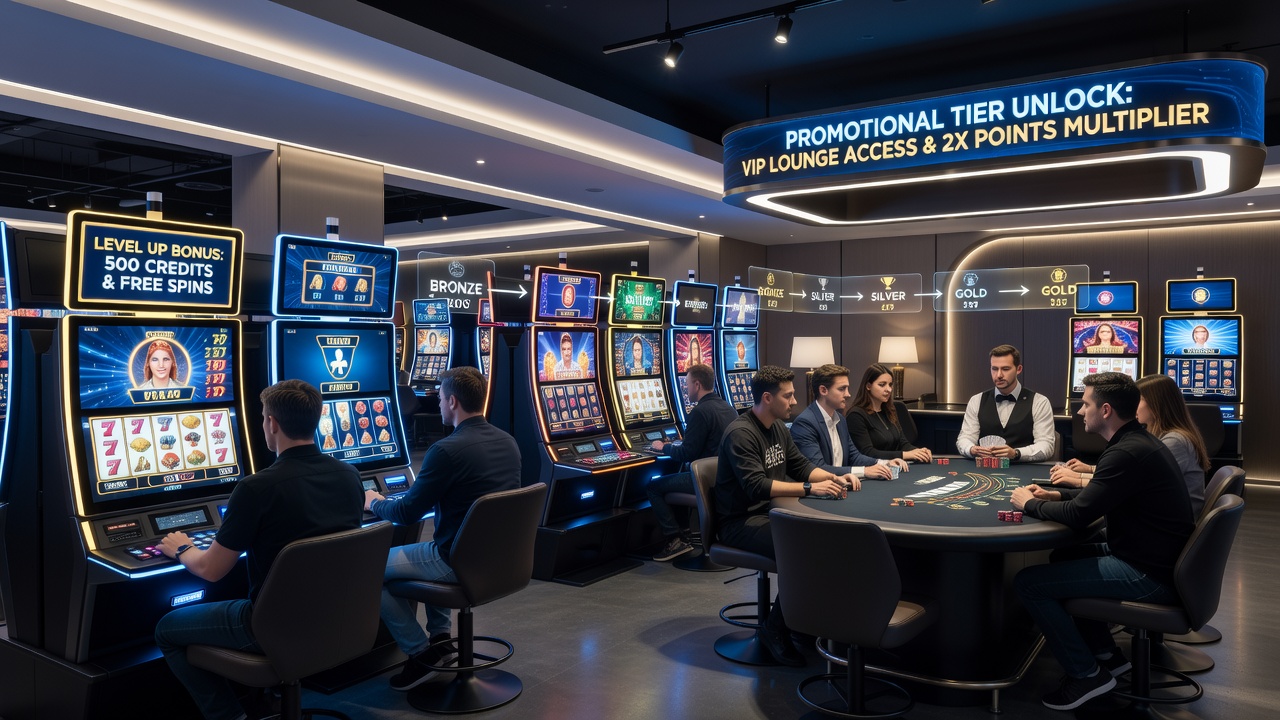 Diagramm zur Spielerprogression durch integrierte Werbeaktionen in Slot- und Tischumgebungen