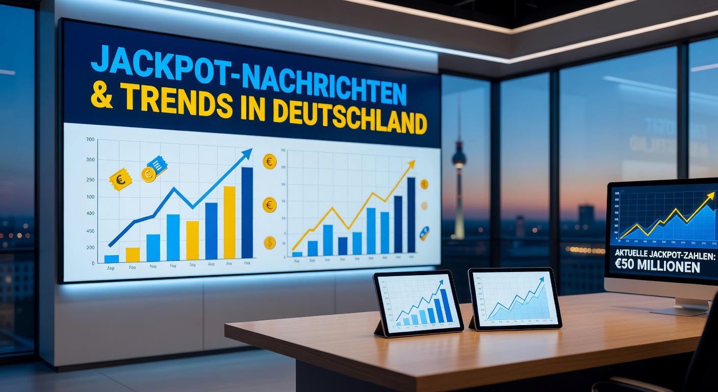 Lotto-Kugeln und Gewinnschein mit Sieben-Zahlen-Kombination, Symbol für den millionenschweren Hauptgewinn