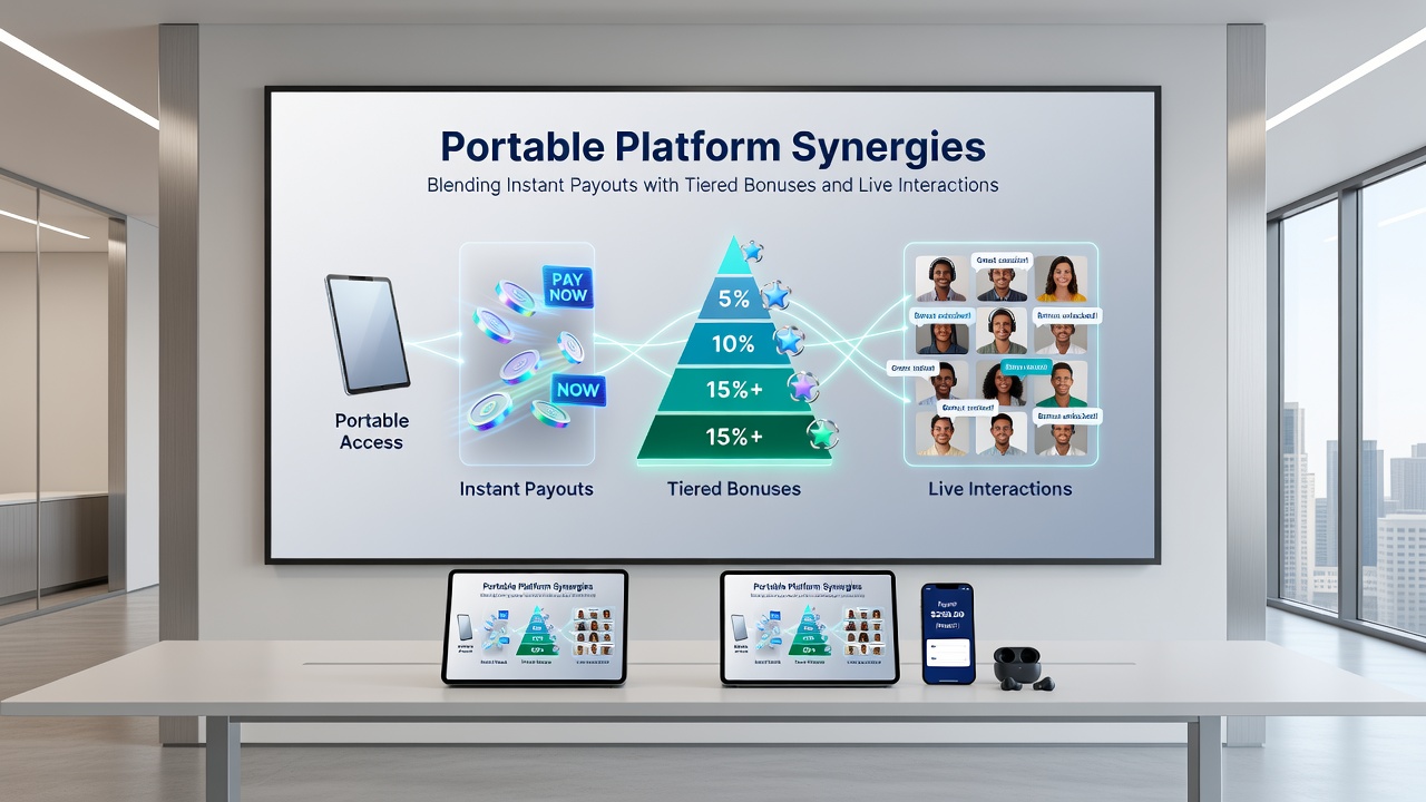 Visualisierung von Live-Interaktionen und gestaffelten Bonus-Systemen auf mobilen Geräten